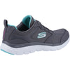 Skechers (GAR149305) Women's Flex Appeal 4.0 Active Flow Sport Shoes in Charcoal/Turquoise 3 to 8