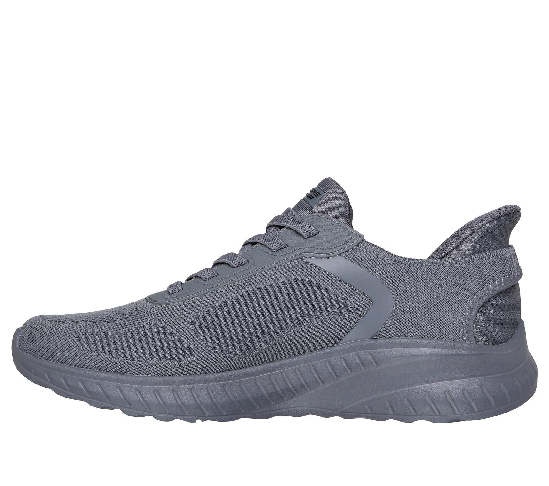 Skechers Hands Free Slip-ins Shoe For Men - BOBS Sport Squad Chaos Solid Step in Dark Grey, 6-15