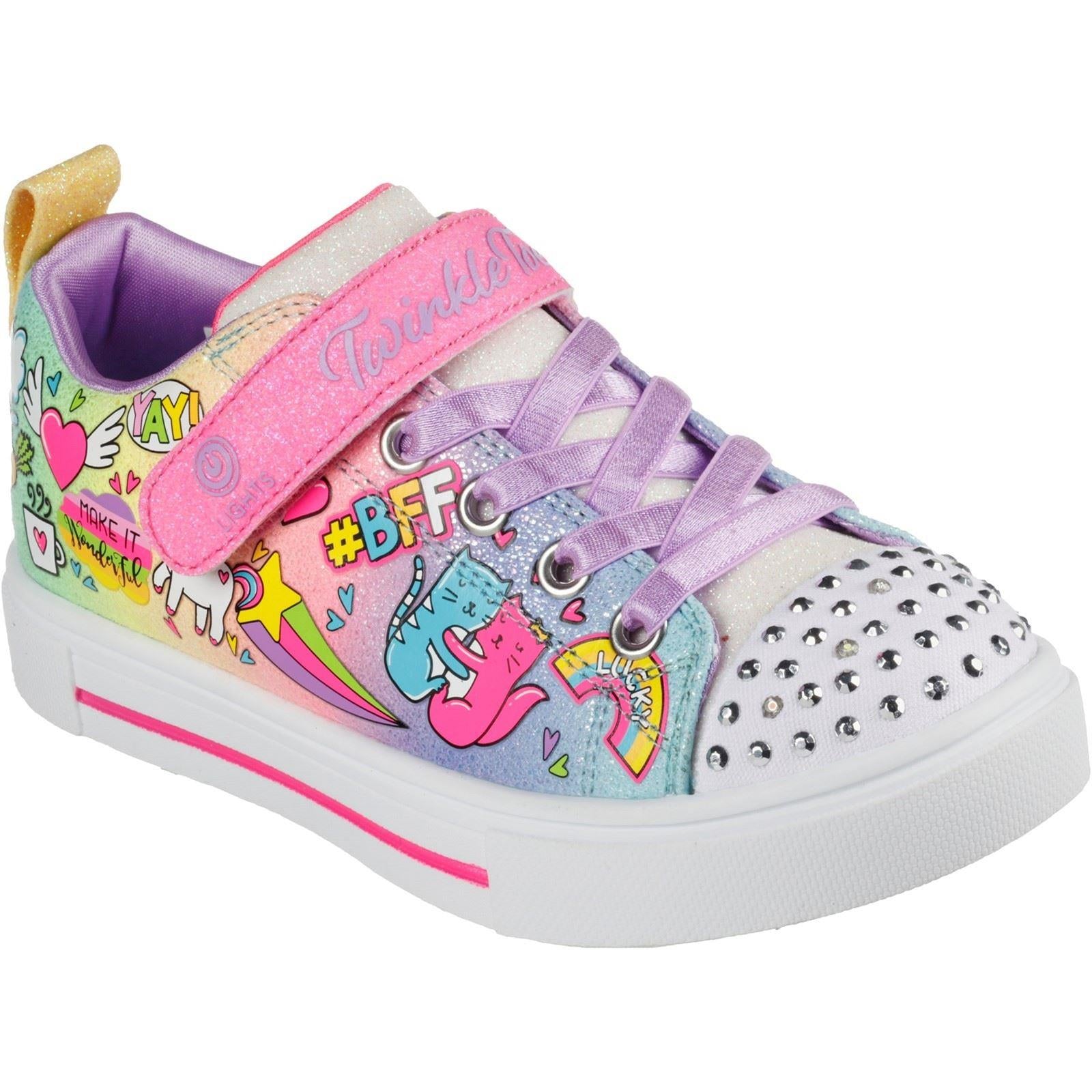 Skechers (GAR314786L) Childrens Sports Twinkle Sparks Bff Magic Shoes in UK 1.5 to 13.5