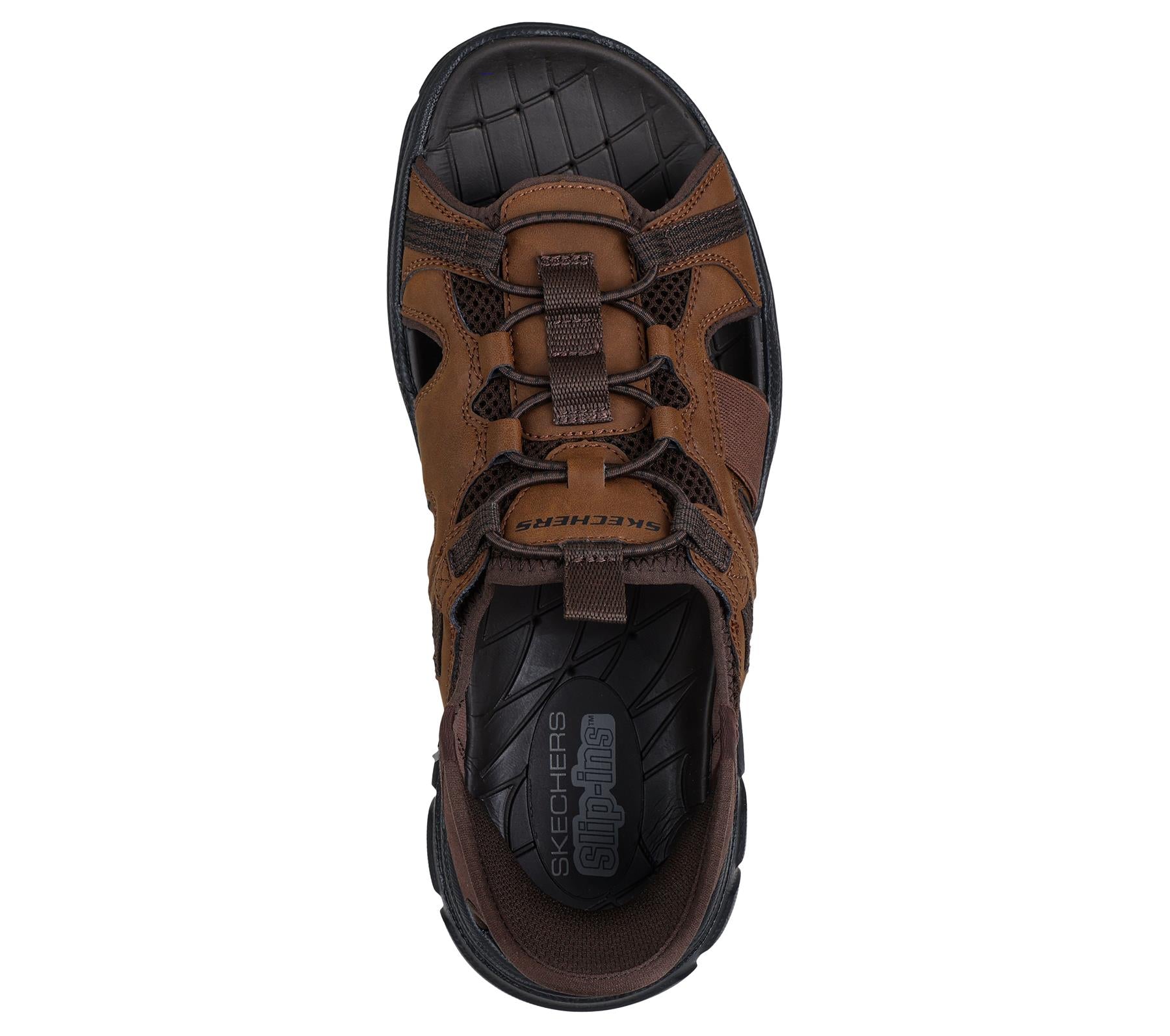 Skechers Slip On Sandal For Men Revolted Merrick in Dark Brown, 6-13