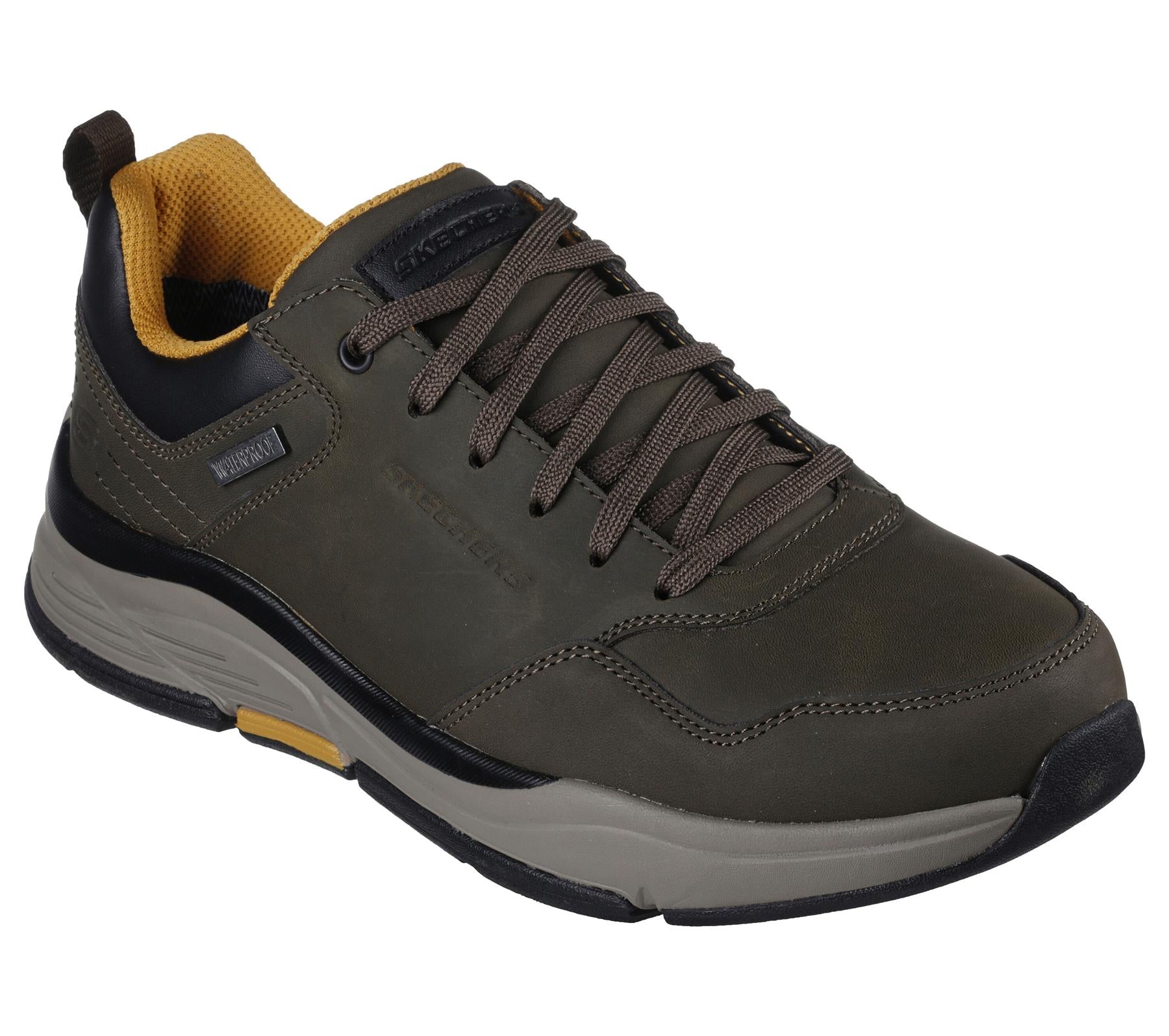 Skechers Benago - Hombre Lace Up Memory Foam Waterproof Shoe