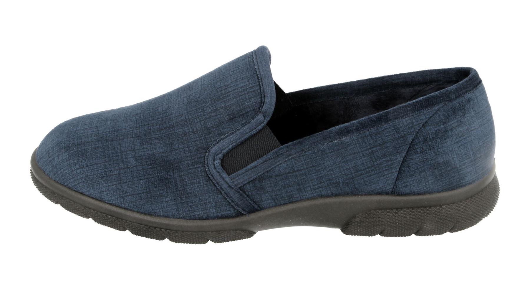 Men'S Slippers / House Shoes (Kendal)6V Wide Fit By Db Shoes in Navy