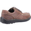 Hush Puppies Theo Lace Up Moccasin Mens Shoes in Brown