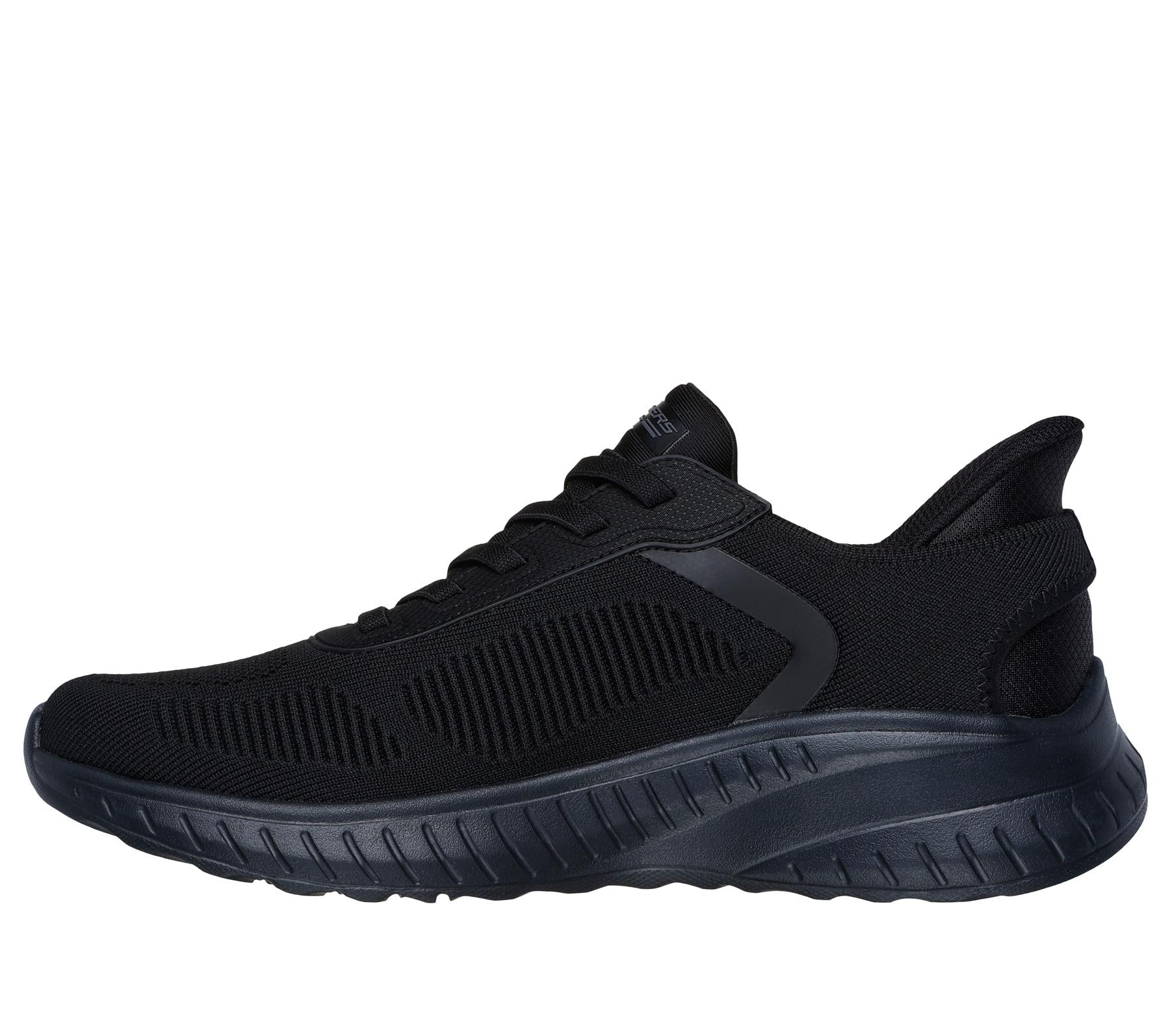 Skechers Hands Free Slip-ins Shoe For Men - BOBS Sport Squad Chaos Solid Step in Black, 6-15