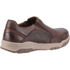 Hush Puppies Fletcher Slip Ons Mens Shoes in Coffee