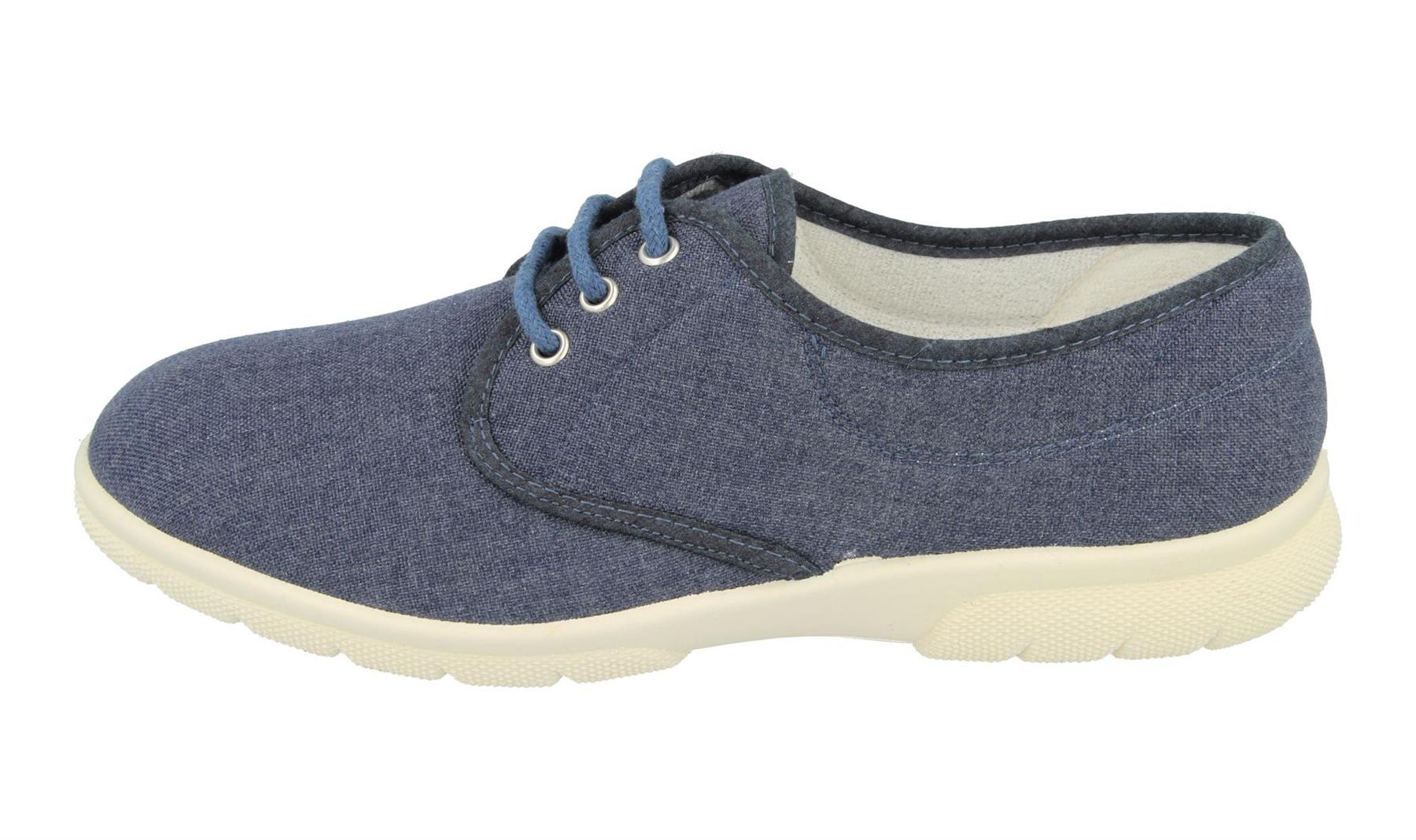 Men'S Canvas / Summer Shoes (Troon)2V Wide Fit By Db Shoes in Denim Blue