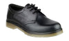 AMBLERS ALDERSHOT LEATHER GIBSON LACE UP SHOES IN BLACK IN SIZE UK6 TO UK15