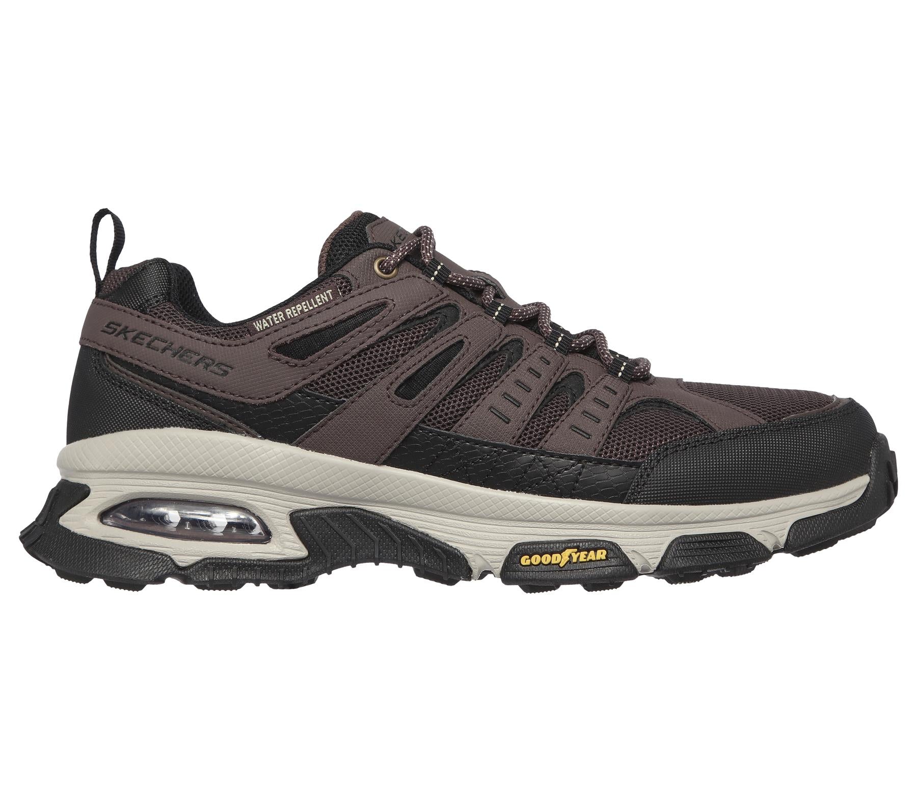 Skechers Men's Skech-Air Envoy Sneaker Wide Fit Shoes in Brown/Black in Size UK5.5 to UK13