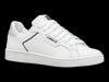 K-Swiss Mens Clean Court Leather Sneakers in White/Black/Cowhide