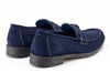 Chatham Perth Penny Loafers Navy Suede Shoes in Size UK7 to UK15