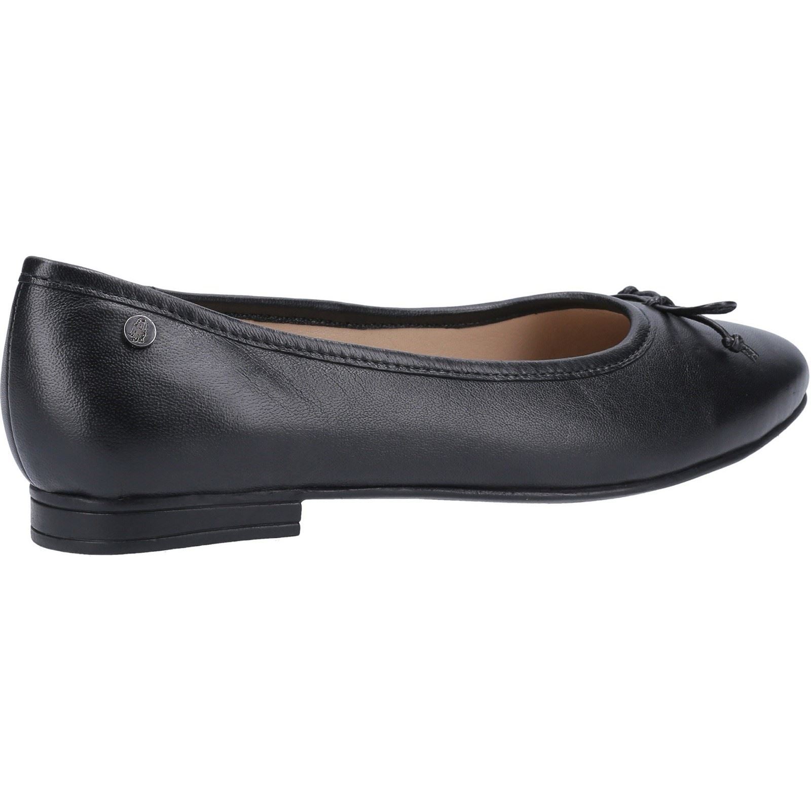 Hush Puppies Naomi Slip On Ballet Pump Ladies Shoes in Black