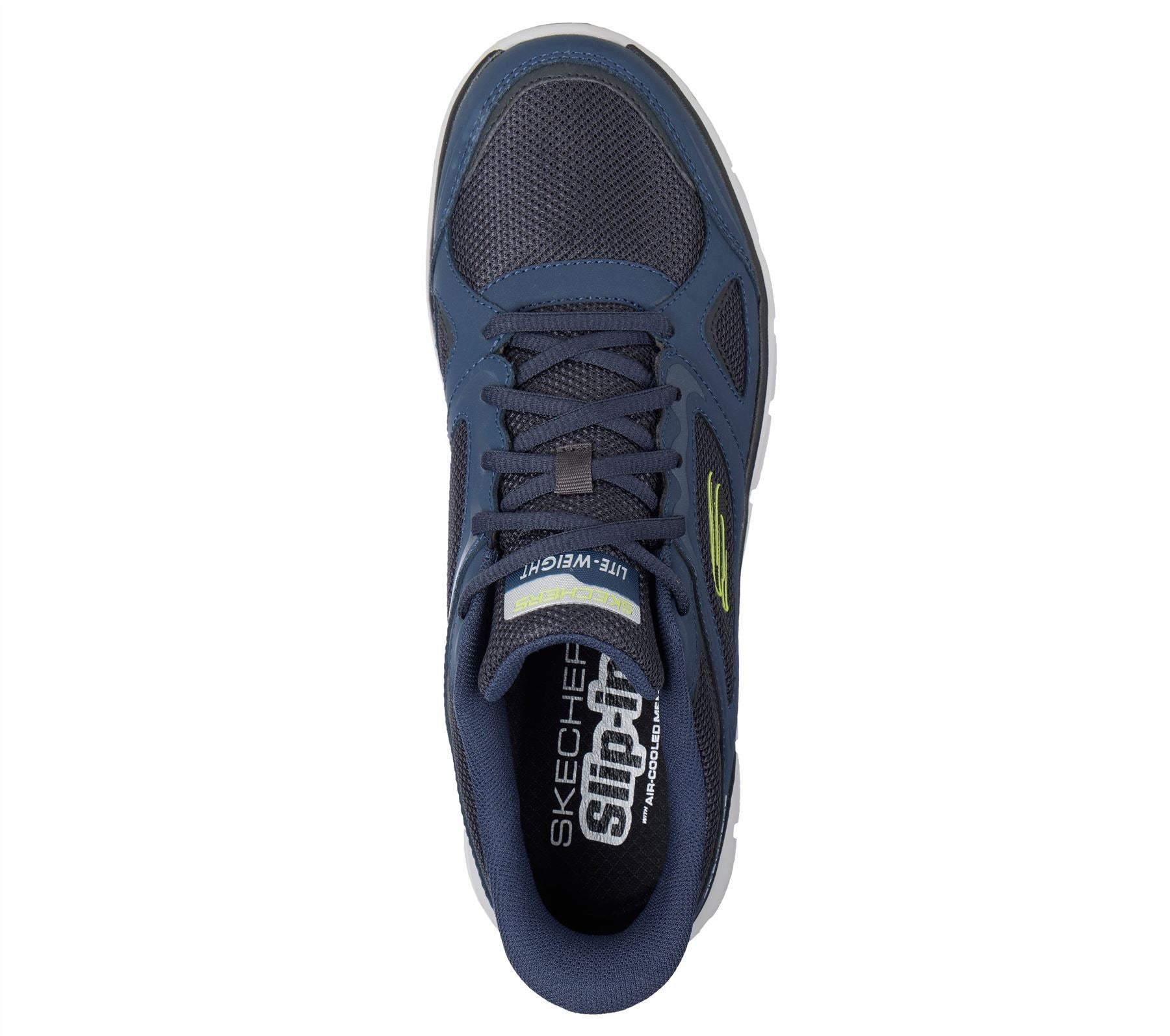 Skechers Hands Free Slip-ins Shoe For Men - Track Ezral in Navy/Lime, 8-13 Sizes