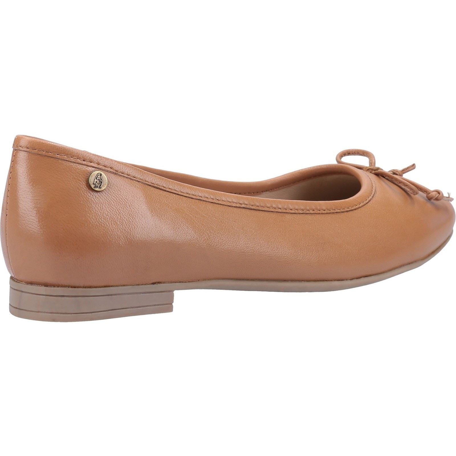 Hush Puppies Naomi Slip On Ballet Pump Ladies Shoes in Tan