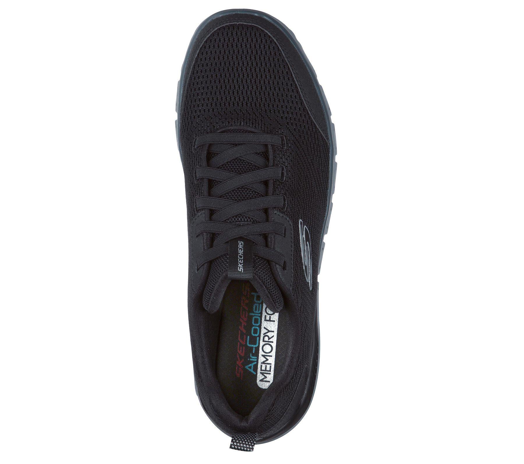 Skechers Men's Glide-Step Sneaker Shoes in Black/Grey in UK 6 to UK 13