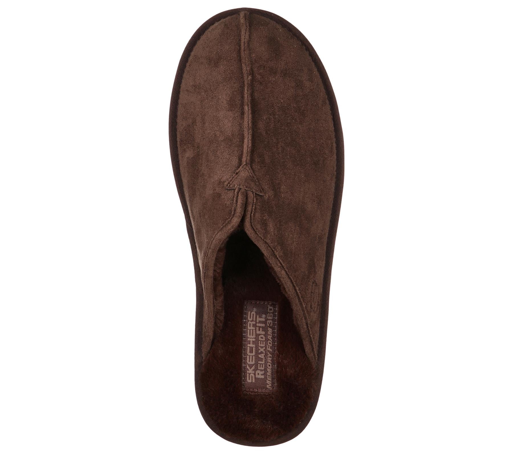 SKECHERS Men's Renten-Palco Slip-on Backless Casual Comfort Slippers in Chocolate Size UK6 to UK13