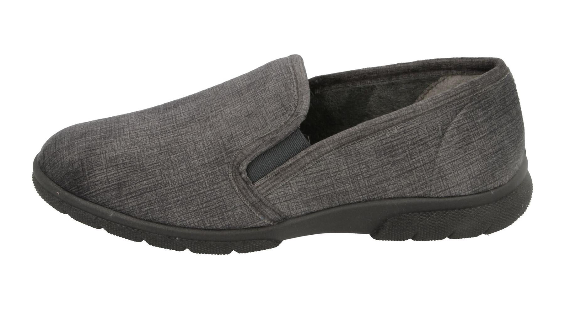 Men'S Slippers / House Shoes (Kendal)2V Wide Fit By Db Shoes in Grey