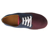 Mens Easy B Extra Wide Fit (2V) Sporty Canvas Canvas Shoes (Declan) in Navy/Bordeaux