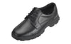 DB SHOES FALMOUTH 4 EYELET GIBSON LACE UP FORMAL LEATHER SHOES IN BLACK, (4E FIT) EXTRA WIDE