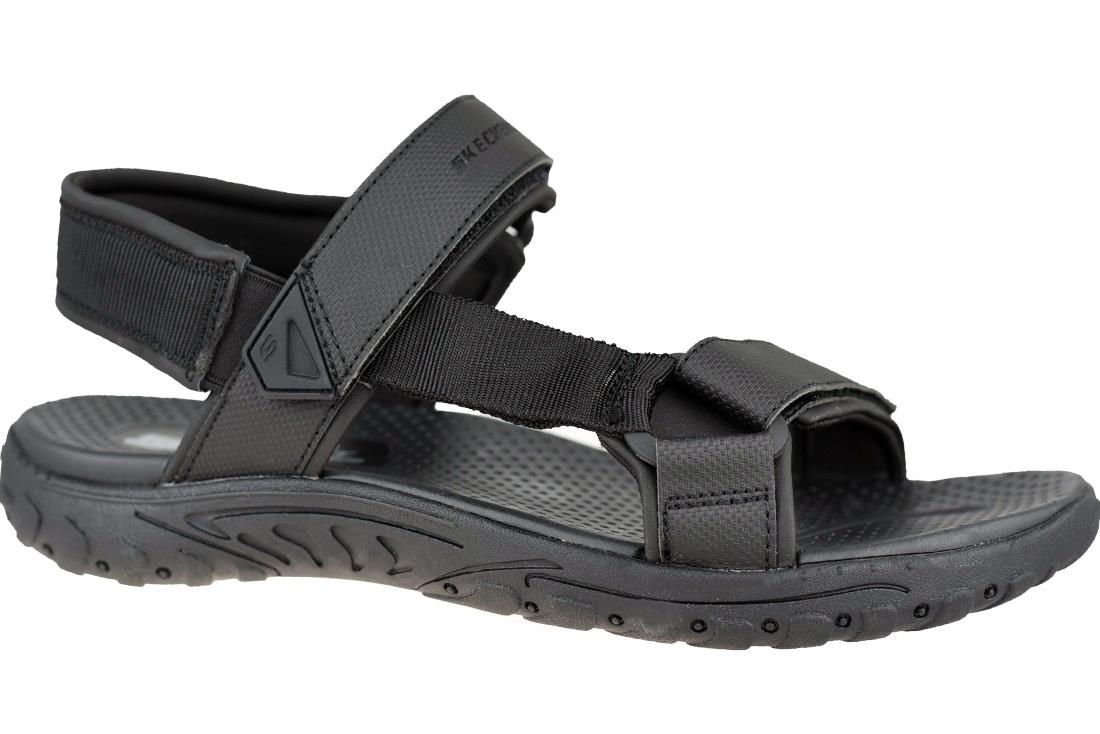 SKECHERS Men's Reggae-Elsinore Outdoor Sandals in Black