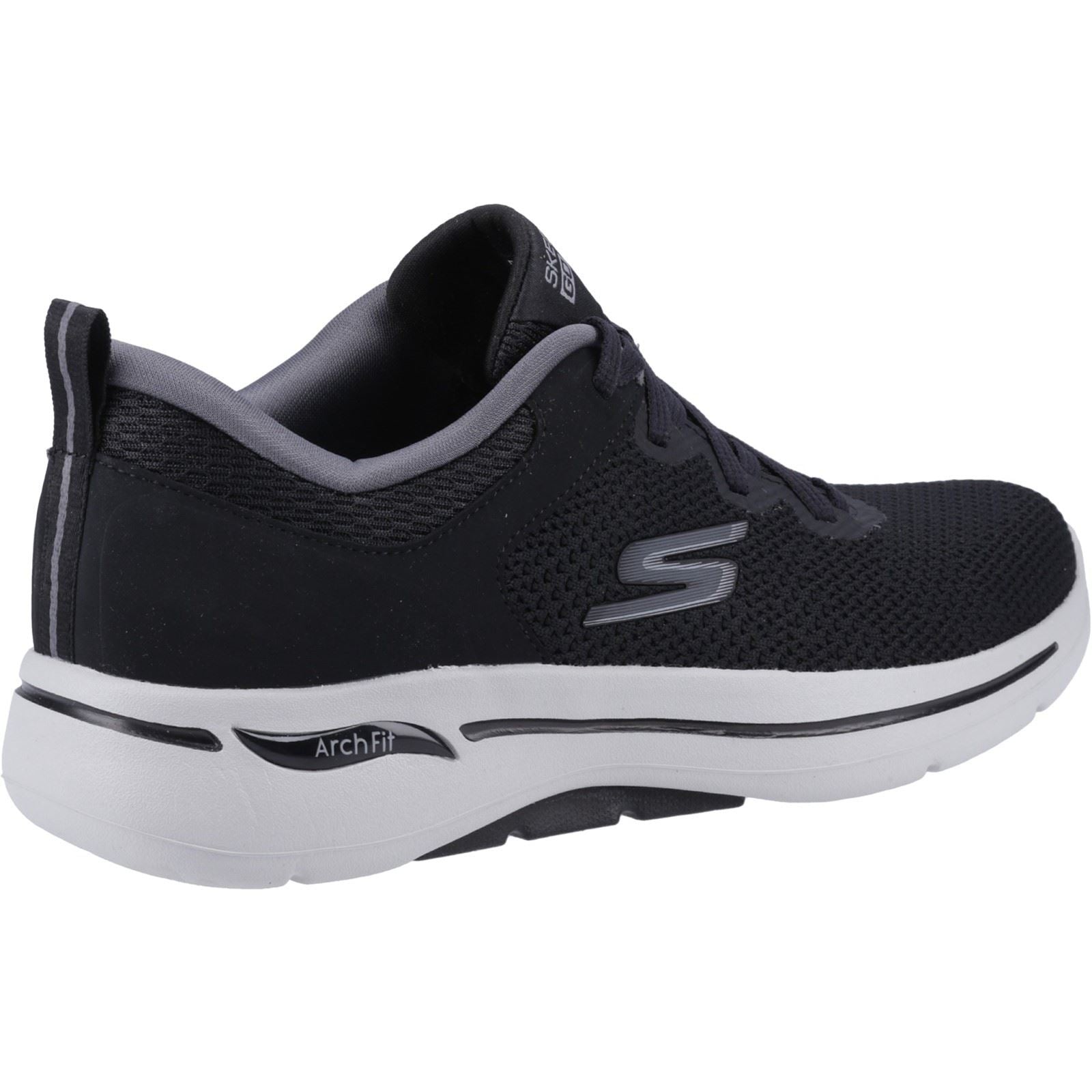 Skechers (GAR216254) Men's Go Walk Arch Fit Clinton Trainers in Black/Grey 6 to 12