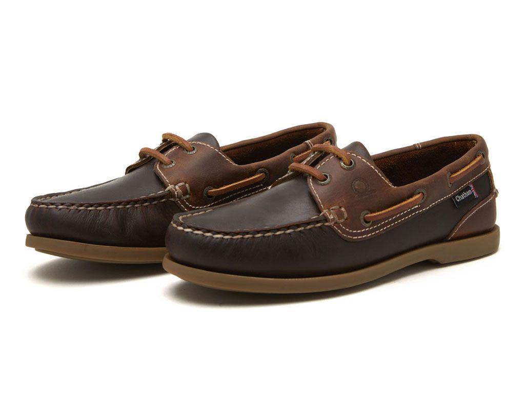 Chatham Mens Leather Bermuda II G2 Walnut/Seahorse Boat Shoes