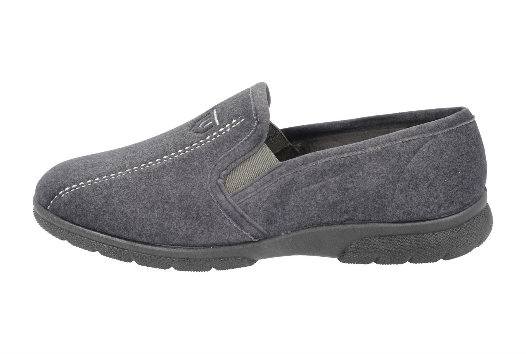 DB Shoes Men's 2V Fit Classic Loafer Shoes in Grey, Sizes 6 to 12