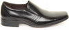 Front Men's Craddock Formal Style Leather Slip On Shoes in Black 12 to 14