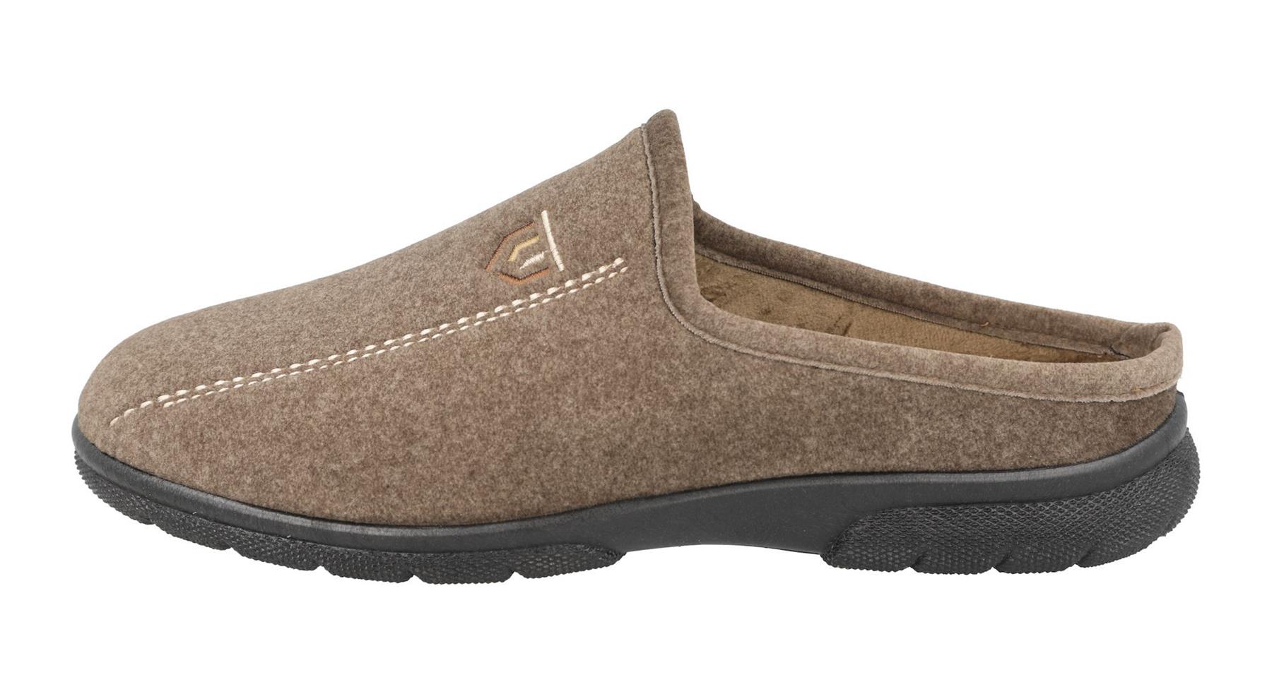 DB Shoes Men's 6V Fit Slip-On Mule in Taupe, Sizes 6 to 12