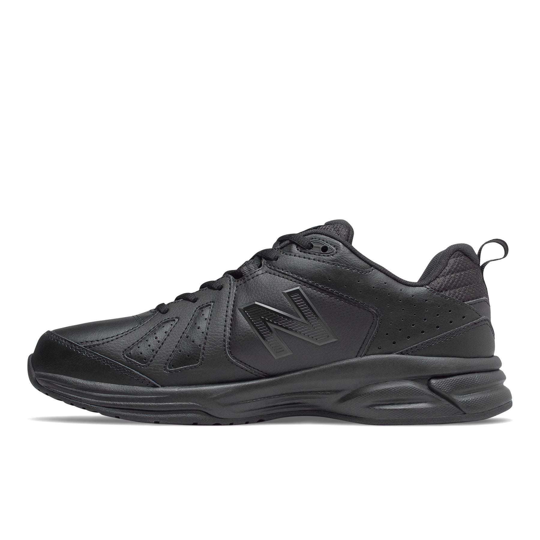 New Balance Mens Extra Wide Fit (4E) Leather Sneakers (624) in All Black