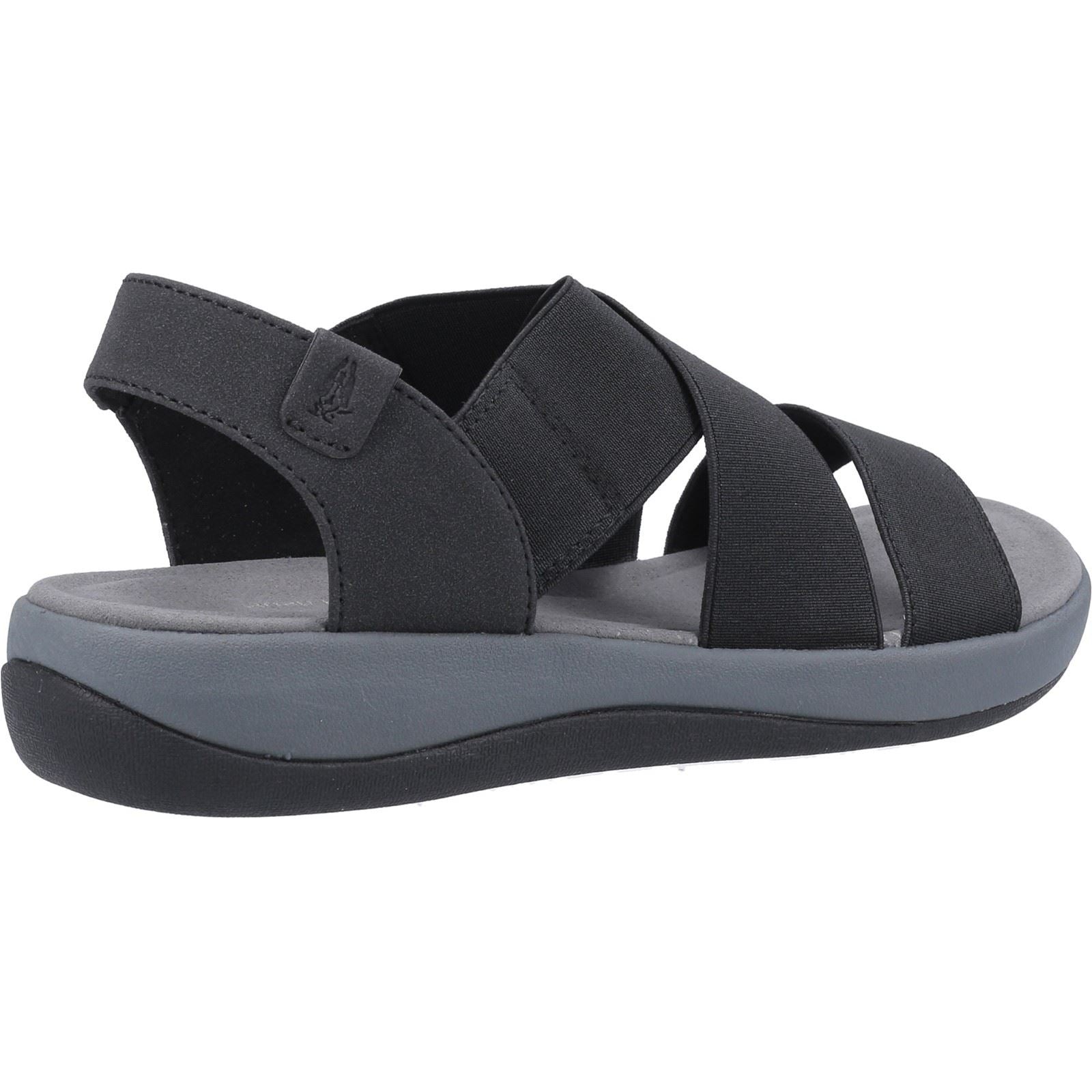 Hush Puppies Sophia Elastic Cross Strap Ladies in Black