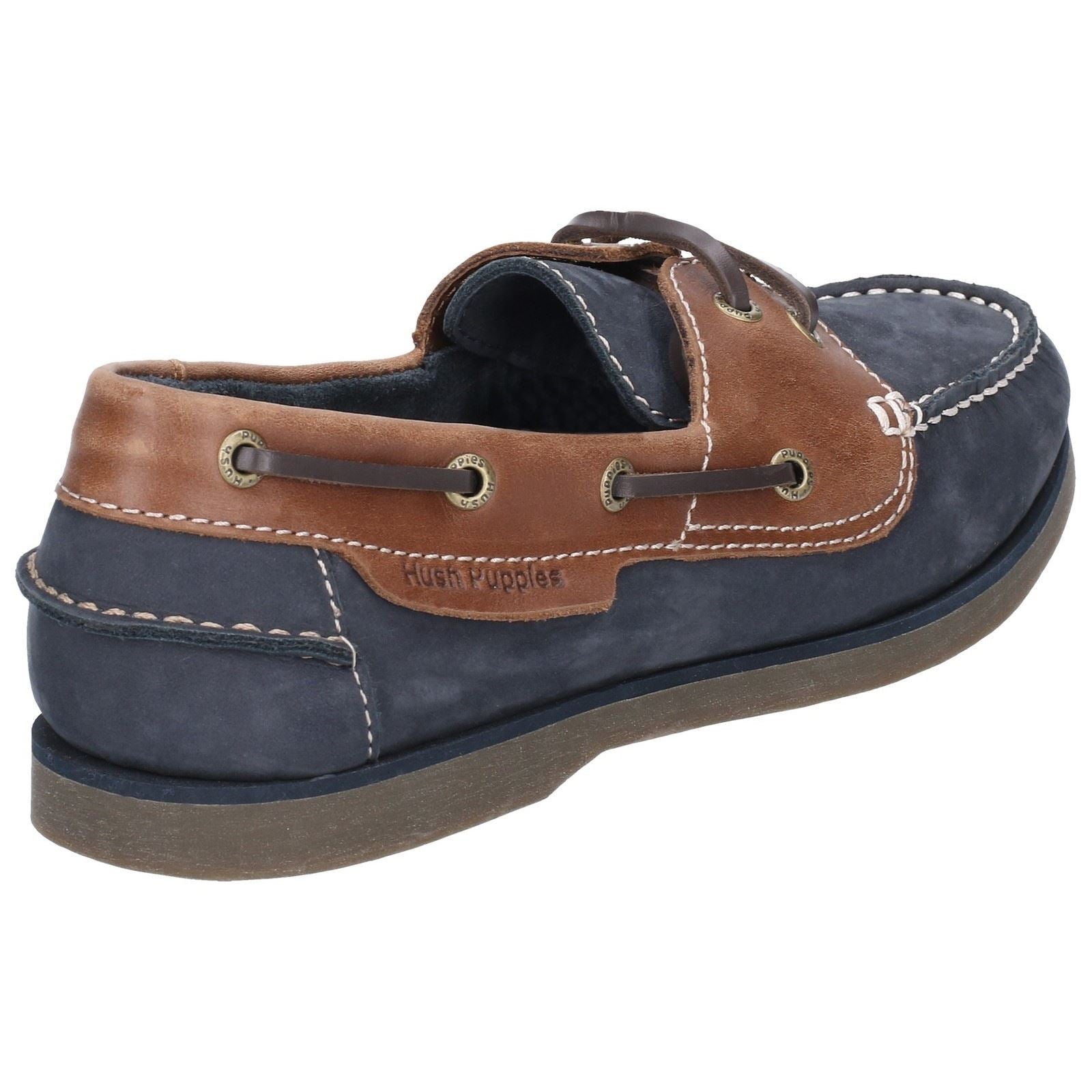 Hush Puppies Henry Classic Lace Up Mens Shoes in Blue/Tan