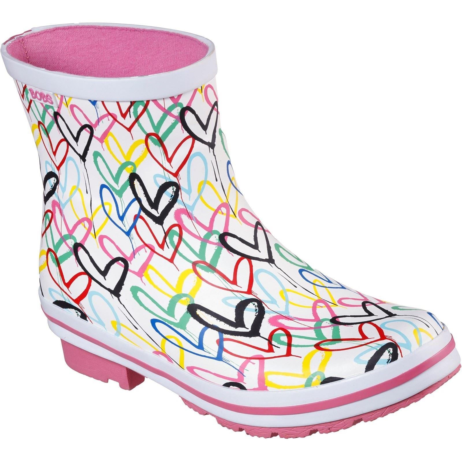 Skechers (GAR113617) Patterned Wellingtons Rain Check Raining Love Shoes in UK 3 to 8