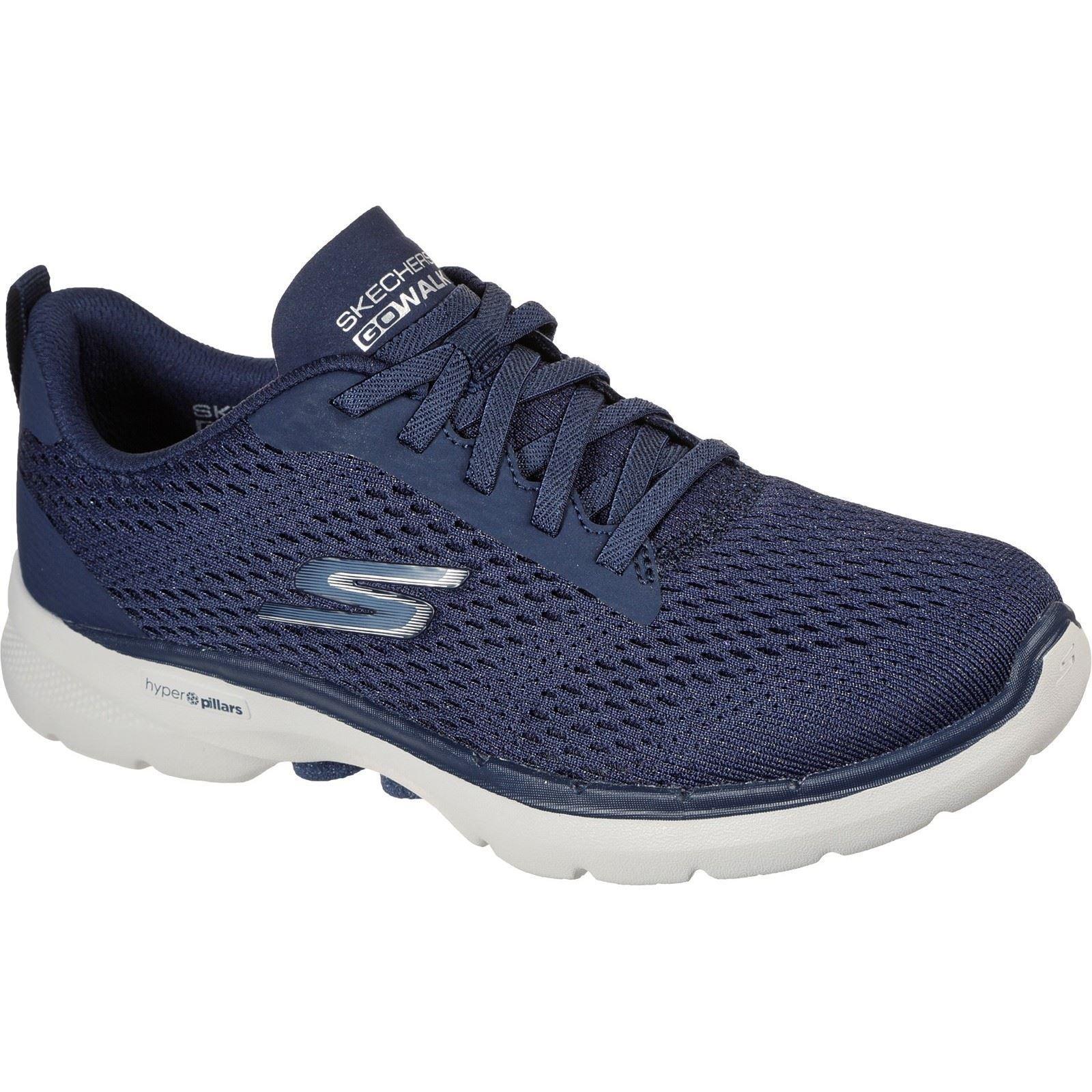 Skechers (GAR124512) Ladies Sports Go Walk 6 Bold Vision Shoes in UK 3 to 8