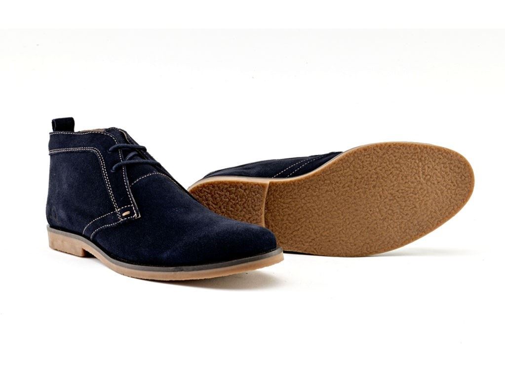 Chatham Dune Navy Suede Desert Boots